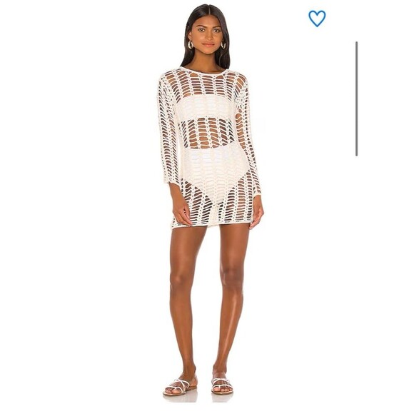 superdown Dresses & Skirts - Super Down Ivory Miranda Crochet Mini Dress Size‎ Medium